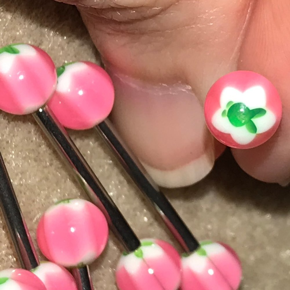 14 Gauge Pink Bunny Tongue Ring